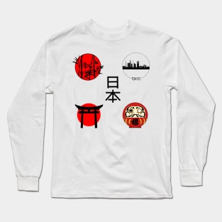 Japan symbols Long Sleeve T-Shirt